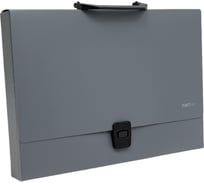Пластиковая папка-портфель Hatber А4 STANDARD 1000мкм, серая 7 шт 040123