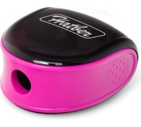 Пластиковая точилка Hatber цветная, с контейнером, ассорти, F1, 5 цв. 047493