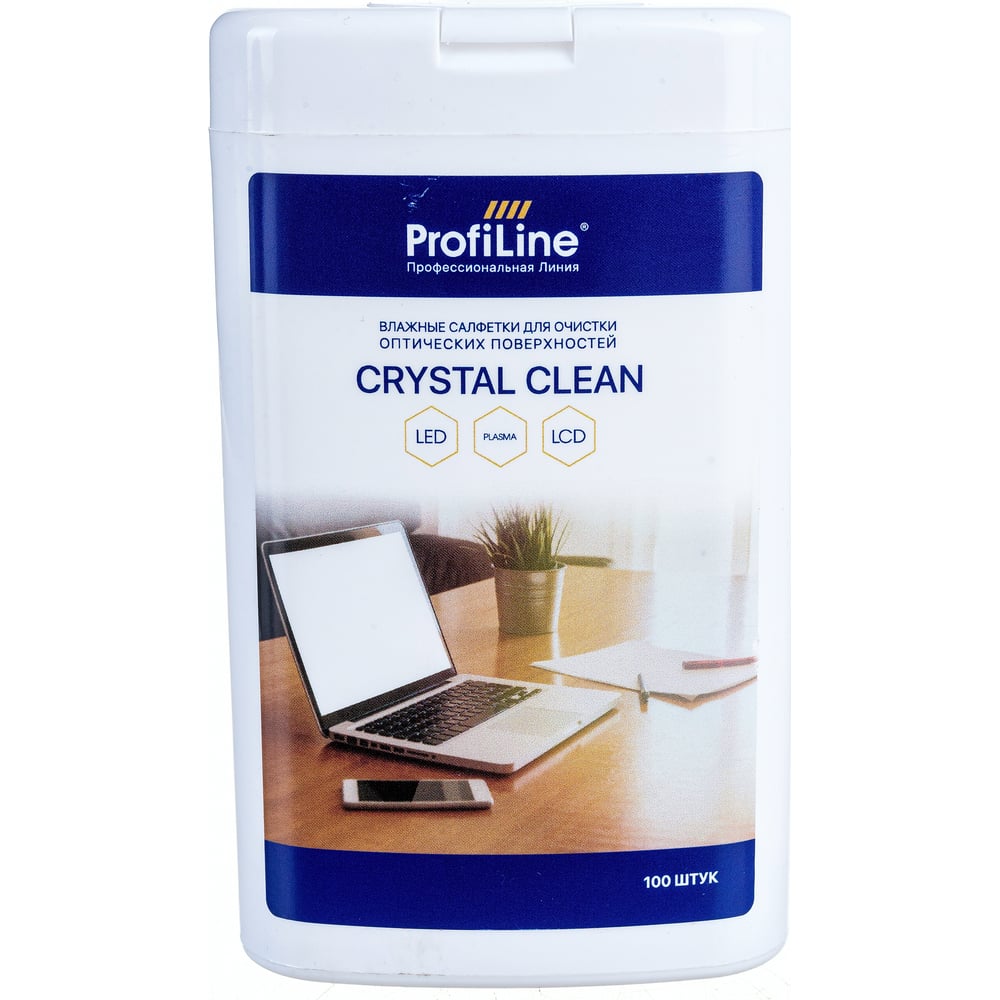 Влажные салфетки для мониторов для LCD/TFT мониторов ProfiLine Crystal  Clean 100 шт. PCC - выгодная цена, отзывы, характеристики, фото - купить в  Москве и РФ