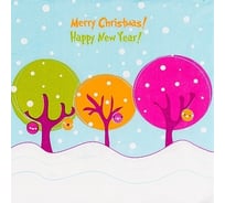 Бумажная салфетка PAPSTAR СНЕЖНЫЕ ДЕРЕВЬЯ 33х33 см, 3 слоя, 20 шт/уп 1/15 PS-87078