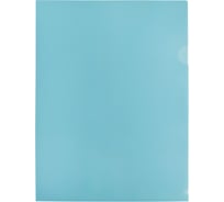 Папка-уголок БЮРОКРАТ Pastel -EPAST/BLUE A4, пластик 0.18 мм, голубой, 20 шт 1481093