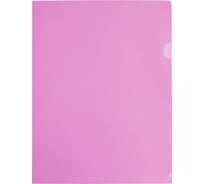 Папка-уголок БЮРОКРАТ Pastel -EPAST/PINK A4, пластик 0.18 мм, розовый, 20 шт 1481098