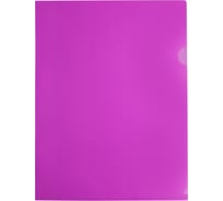 Папка-уголок БЮРОКРАТ Double Neon DNECPINK A4, пластик 0.18 мм, розовый, 20 шт 1481125