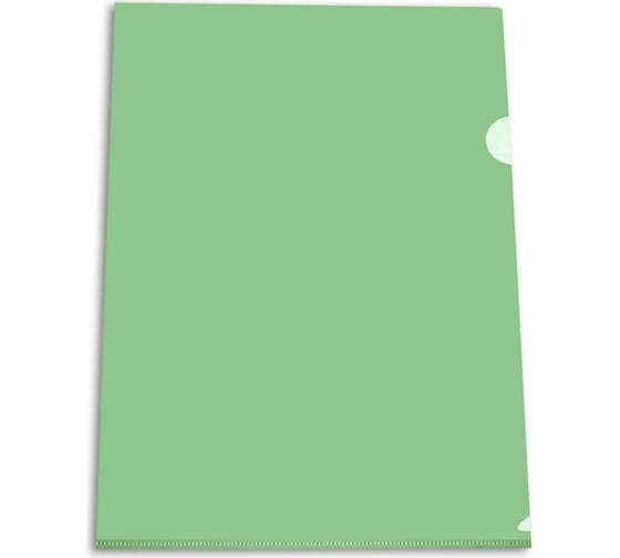 Папка-уголок БЮРОКРАТ EE310/1GREEN A4, пластик 0.15 мм, зеленый, 20 шт 816383