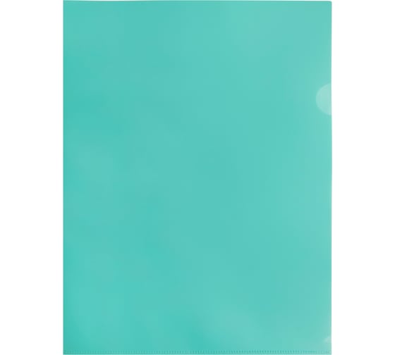 Папка-уголок БЮРОКРАТ Pastel -EPAST/GRN A4, пластик 0.18 мм, мятный, 20 шт 1481096 1