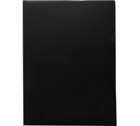 Папка-уголок БЮРОКРАТ DeLuxe DLCBLCK A4, пластик 0.18 мм, черный, 20 шт 1480948