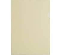 Папка-уголок БЮРОКРАТ DeLuxe DLCMILK A4, пластик, 0.18 мм, молочный, 20 шт 1481092