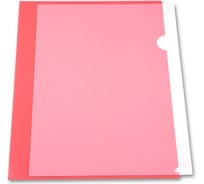 Папка-уголок БЮРОКРАТEE310/1RED A4, пластик 0.15 мм, красный, 20 шт 816384