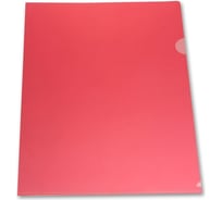 Папка-уголок БЮРОКРАТ E310/1RED A4, пластик 0.18 мм, красный, 20 шт 816356