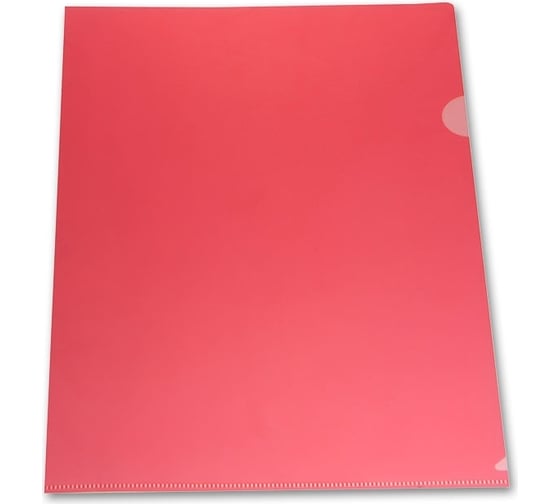 Папка-уголок БЮРОКРАТ E310/1RED A4, пластик 0.18 мм, красный, 20 шт 816356