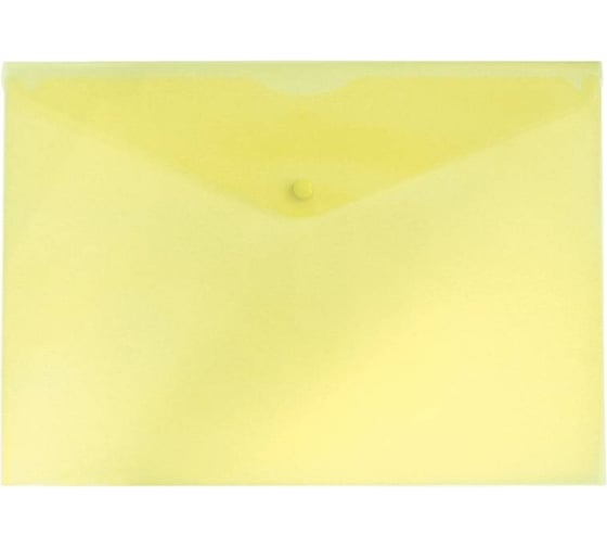 Конверт на кнопке БЮРОКРАТ PK803AYEL A4, пластик 0.18 мм, желтый, кнопка желтая, 10 шт 816643