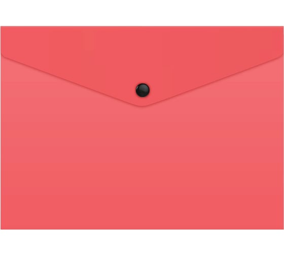Конверт на кнопке БЮРОКРАТ PK803TA5,PINK A5, пластик 0.15 мм, коралловый, кнопка черная, 10 шт 1657938 1