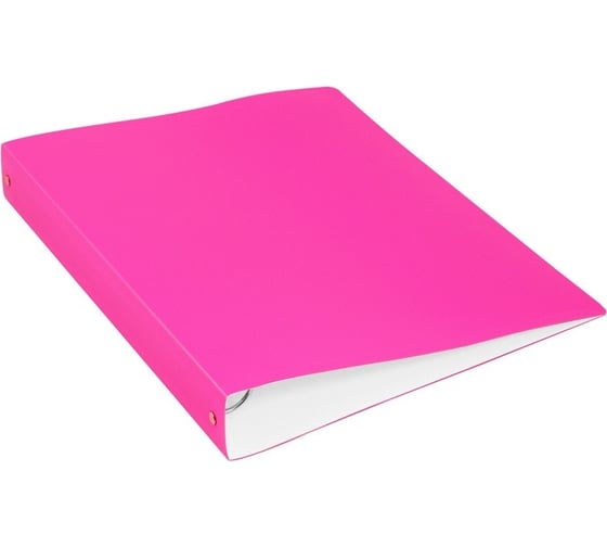 Папка БЮРОКРАТ Double Neon DNE0740/4RPINK панорама на 4-х кольцах, A4, пластик 0.7 мм, корешок 40 мм, карман, 14 шт 1131693 1