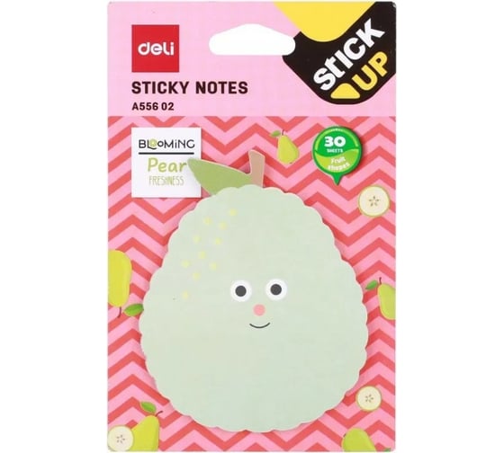 Самоклеящийся бумажный блок DELI Blooming Stick UP 30 листов ассорти несколько размеров, 24 шт 1204912
