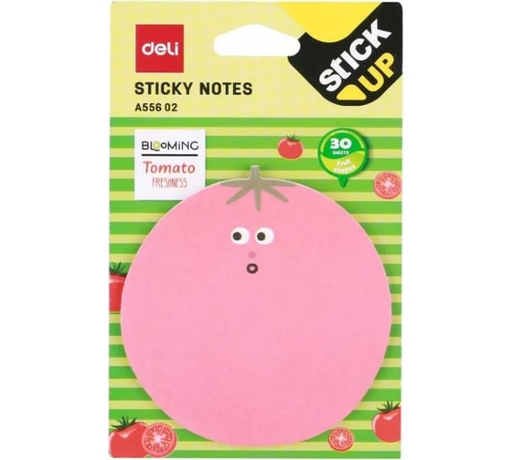 Самоклеящийся бумажный блок DELI Blooming Stick UP 30 листов ассорти несколько размеров, 24 шт 1204912
