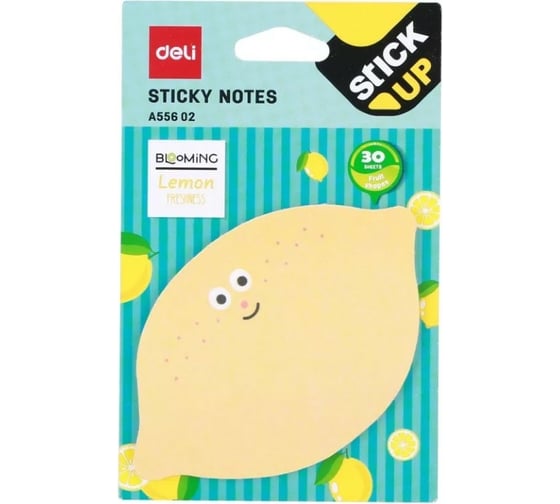 Самоклеящийся бумажный блок DELI Blooming Stick UP 30 листов ассорти несколько размеров, 24 шт 1204912