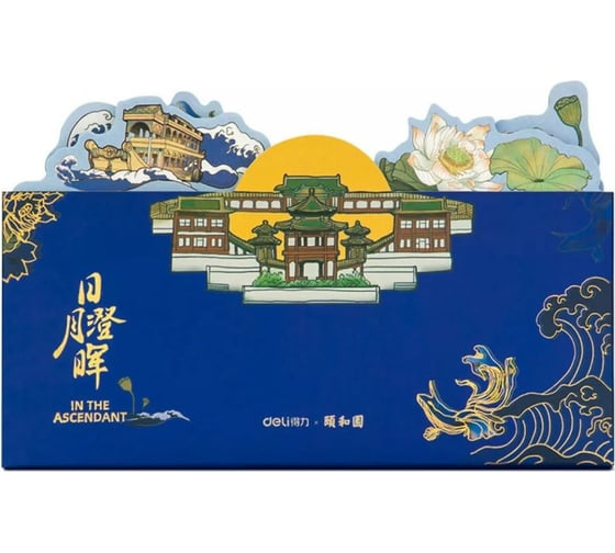 Самоклеящийся бумажный блок DELI Summer Palace 70x65 мм 30 листов синий, упаковка 4 шт, 12 упак 1656127 1