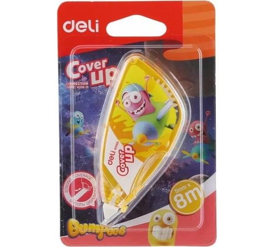 Корректирующая лента DELI EH20601 8 м х 5 мм ассорти корпус белый блистер, 24 шт 1027160
