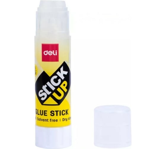 Клей-карандаш DELI Stick UP EA23610 8 г прозрачный дисплей картонный, 12 шт 1205129