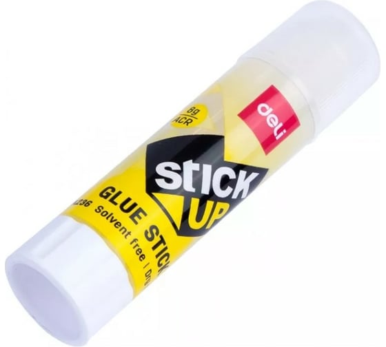Клей-карандаш DELI Stick UP EA23610 8 г прозрачный дисплей картонный, 12 шт 1205129