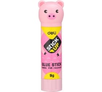 Клей-карандаш DELI 9гр корп.ассорти ПВП дисплей картонный детский Stick UP E6366A