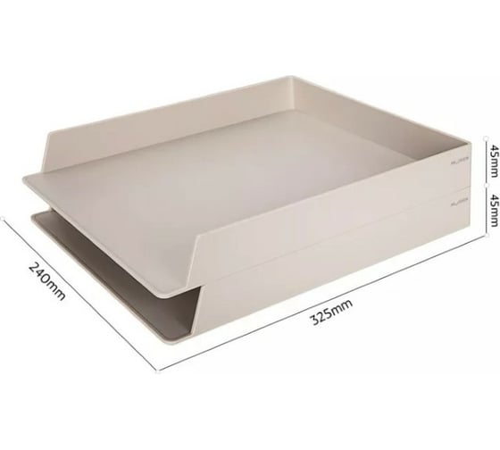 Горизонтальный лоток DELI NS021 grey Nusign 325x240x45 мм серый 1657436