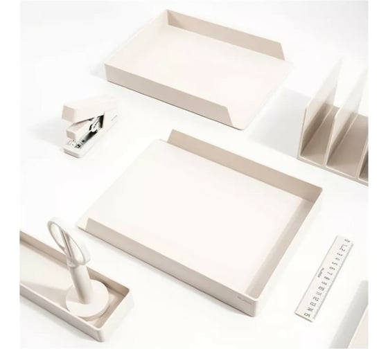 Горизонтальный лоток DELI NS021 grey Nusign 325x240x45 мм серый 1657436