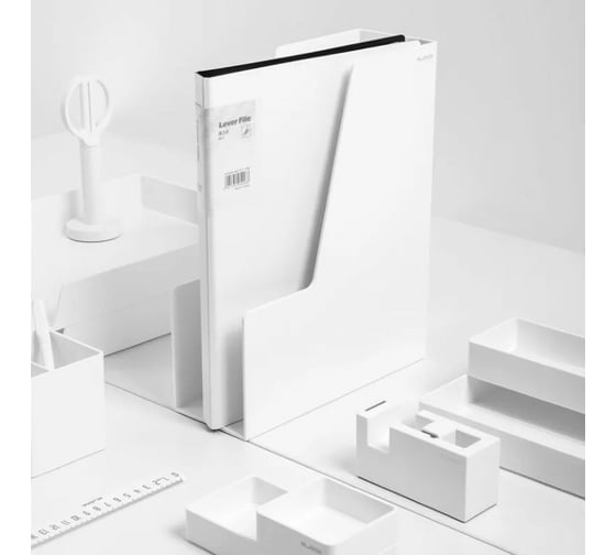 Вертикальный лоток для бумаг DELI Nusign ENS022 WHITE A4 белый пластик 1617476