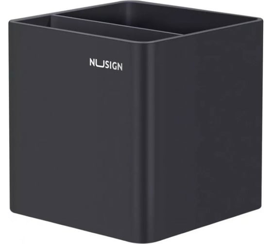 Подставка для пишущих принадлежностей DELI Nusign NS011 Black 2 отделения 84x84x86 мм черный пластик 1504425 1