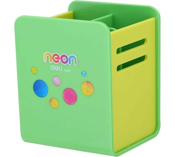 Подставка для пишущих принадлежностей DELI Neon EH85104 80x85x105 мм ассорти пластик, 6 шт 1113405 1