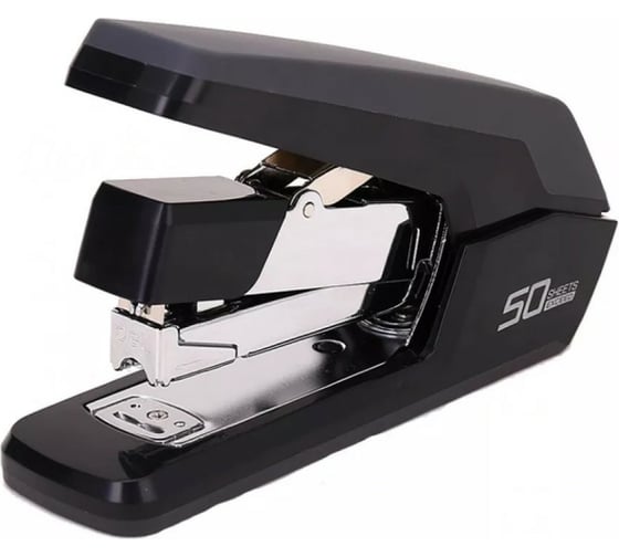 Настольный степлер DELI Exceed E0371 black 50 листов снижение усилия черный 100 скоб коробка 1131649