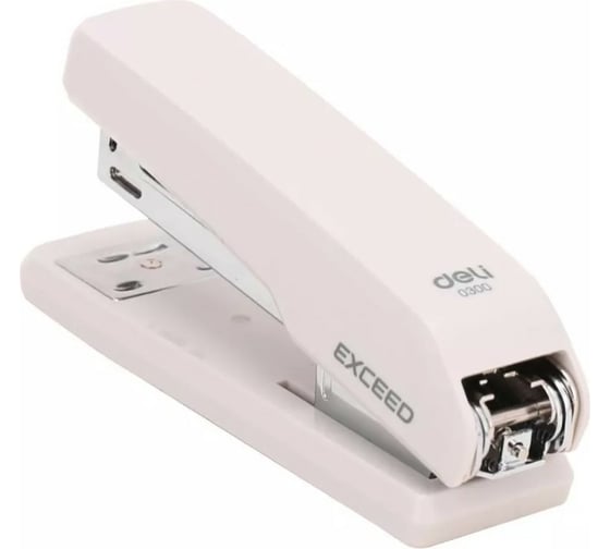 Степлер DELI Exceed E0300 WHITE 25 листов белый 100 скоб металл/пластик коробка, 12 шт 1208840