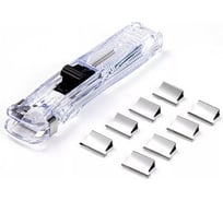 Диспенсер для зажимов DELI 8591A/White 40 листов черный пластик, 12 шт 1658098