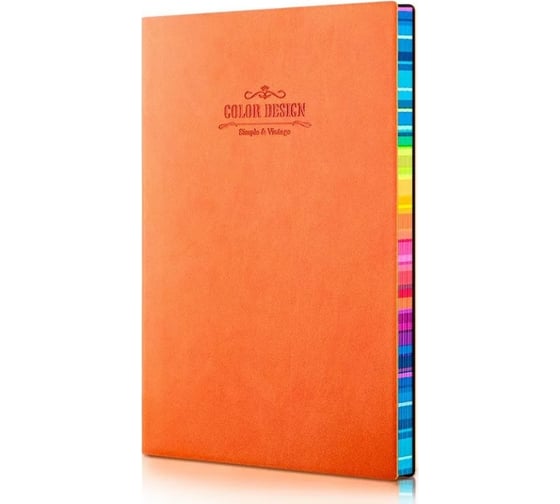 Блокнот DELI 3183 ORANGE 205x143 мм искусственная кожа 112 листов оранжевый, 16 шт 1480292 1