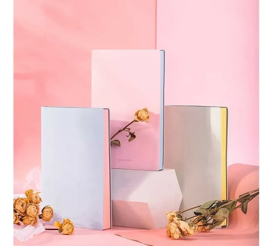 Блокнот DELI 22283 LT-PINK 210x143 мм искусственная кожа 96 листов светло-розовый, 16 шт 1480295