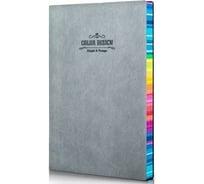 Блокнот DELI 3183 GREY 205x143 мм искусственная кожа 112 листов серый, 16 шт 1480287