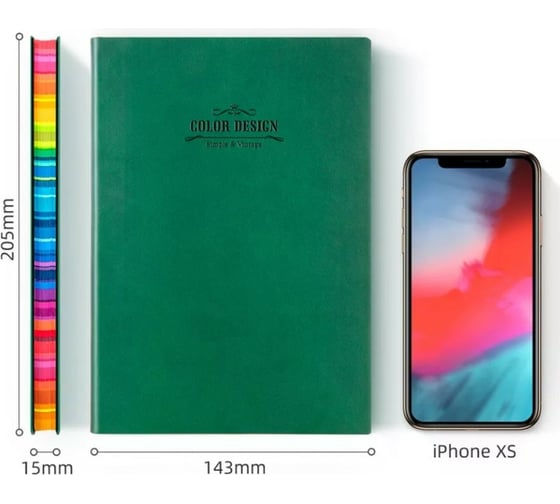 Блокнот DELI 3183 GREEN 205x143 мм искусственная кожа 112 листов зеленый, 16 шт 1480290