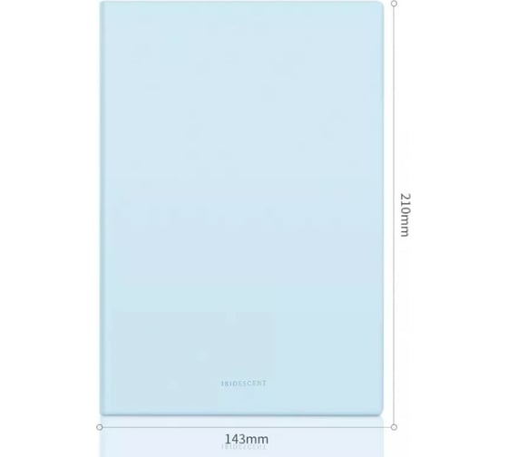 Блокнот DELI 22283 LT-BLUE 210x143 мм искусственная кожа 96 листов голубой, 16 шт 1480296