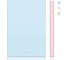 Блокнот DELI 22283 LT-BLUE 210x143 мм искусственная кожа 96 листов голубой, 16 шт 1480296 1