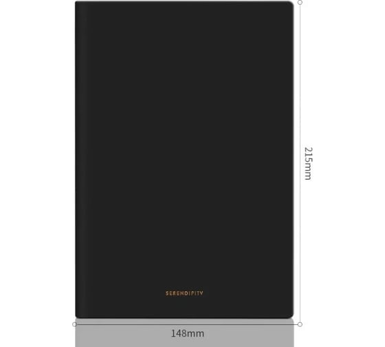 Блокнот DELI 22284 BLACK 210x143 мм искусственная кожа 96 листов черный, 16 шт 1480298
