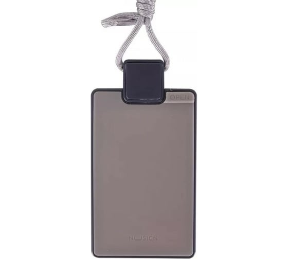 Бейдж DELI NS126BLACK Nusign 108x67 мм вертикальный черный шнур, 24 шт 1504669