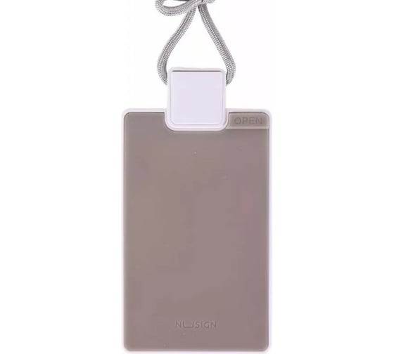 Бейдж DELI NS126WHITE Nusign 108x67 мм вертикальный белый шнур, 24 шт 1504671