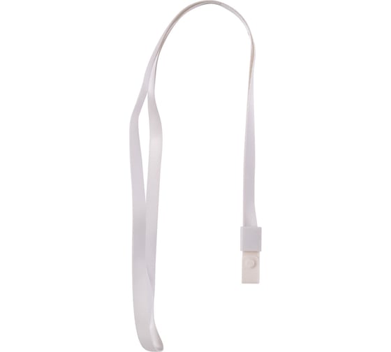 Шнур для пропуска DELI 8352 white 45x1 см нейлон белый упаковка 12 шт пластиковый пакет, 8 упак 1035306 1