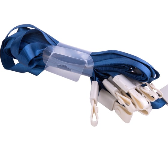 Шнур для пропуска DELI 8352 blue 45x1 см нейлон синий упаковка 12 шт пластиковый пакет, 8 упак 1035309