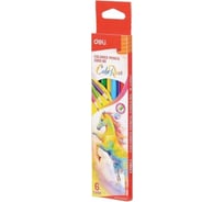 Цветные карандаши DELI EC00360 ColoRun трехгранные тополь 6цв. коробка/европодвес, 24 упак 1027231