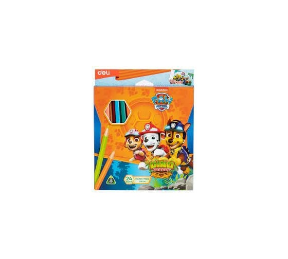 Цветные карандаши DELI Paw Patrol EC116-24 тополь 24 цвета коробка/европодвес, 12 упак 1640131
