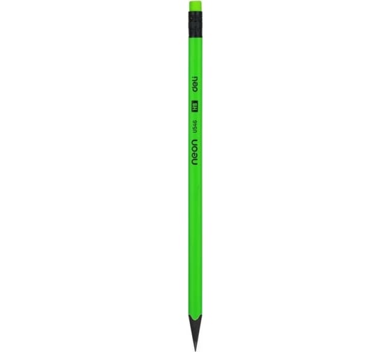Чернографитный карандаш DELI Neon EU54600-1 HB трехгранный пластик коробка 1 шт ластик, 12 шт 1205071 1