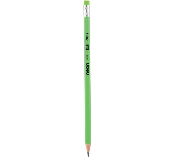 Чернографитный карандаш DELI Neon EU51600 HB трехгранный тополь картонная коробка 12 шт ластик, 12 упак 1049415
