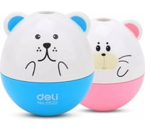 Ручная точилка для карандашей DELI Неваляшка E0522 E0522 1 отверстие пластик ассорти, 12 шт 427528