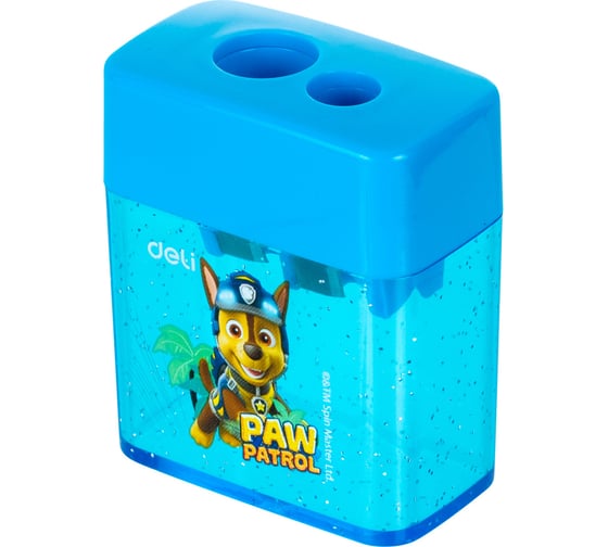Ручная точилка для карандашей DELI Paw Patrol EH551 2 отверстия пластик ассорти дисплей, 12 шт 1643381
